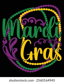 Mardi Gras shirt print template, Typography design for Carnival celebration, Christian feasts, Epiphany, culminating Ash Wednesday, Shrove Tuesday.