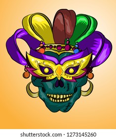 Mardi Gras Skull