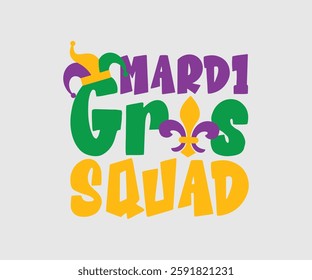 Mardi gras squad, Mardi Gras Design Idea, Retro Mardi Gras T-shirt - Fat Tuesday Carnival t shirt design