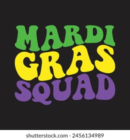 Mardi gras squad wave design