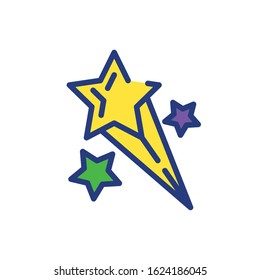 Mardi gras stars design, Party carnival decoration celebration festival holiday fun new orleans and traditional theme Vector illustration