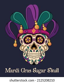 Mardi Gras Sugar Skull T-shirt 2022
Cool T-shirt Design That Features A Sugar Skull In Mardi Gras Costume