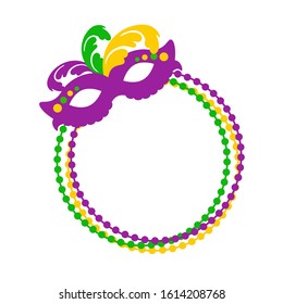 mardi gras beads border clip art