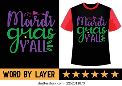 Mardi gras svg t shirt design