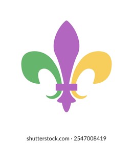 Mardi gras symbol. Emblem of carnival. Vector illustration on white background