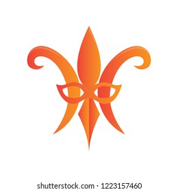 Mardi gras symbol. Fleur de lys. Vector illustration design