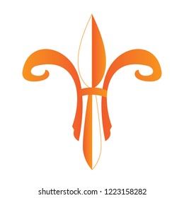 Mardi gras symbol. Fleur de lys. Vector illustration design