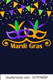 Mardi Gras themed flyer or poster design