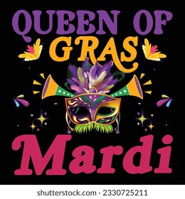 mardi gras tshart design vector