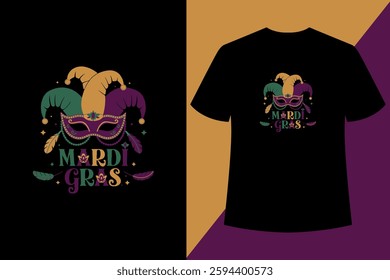 Mardi Gras T-shirt Design, T-shirt Design, Mardi Gras