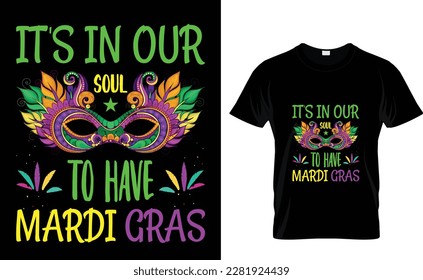 Camiseta Mardi Gras Diseño Mardi gras decoración tipografía diseño decorativo de camisetas