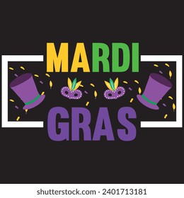 MARDI GRAS T-SHIRT DESIGN, MARDI GRAS BEAUTIFUL VECTOR