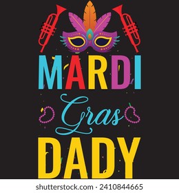 MARDI GRAS T-SHIRT DESIGN, BEAUTIFUL VECTOR