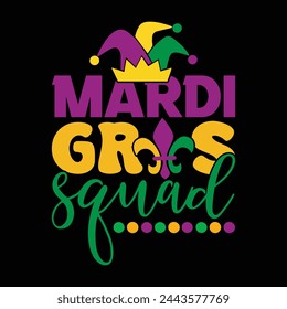 Mardi Gras T-Shirt Design, Mardi Gras Day 2024.