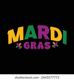 Mardi Gras T-Shirt Design, Mardi Gras Day 2024.