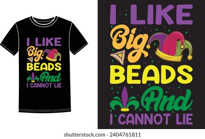 Mardi Gras T-Shirt Design-Vorlage oder Vector Mardi Gras t Shirt, Typografie T-Shirt Design, Mardi Gras Y'all