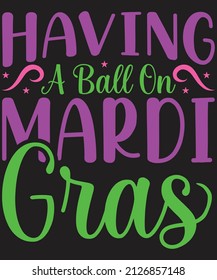 Mardi Gras T-shirt Design Vector