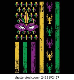 Mardi Gras T-Shirt Print Template