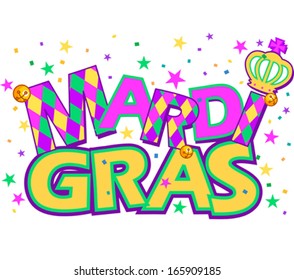 Mardi Gras type treatment with crown