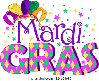 Mardi Gras type treatment with jester hat