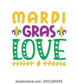 Mardi gras Typography and vector t-shirt design