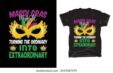 mardi gras typography vintage graphics tshirt design quotes fashion vintage trendy 
t-shirt design