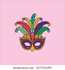 Mardi gras vector art illustration