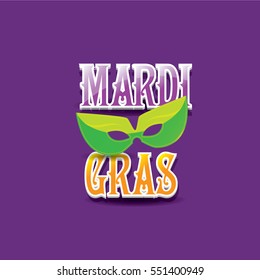 mardi gras vector background with mask and text.vector  mardi gras label or icon design template