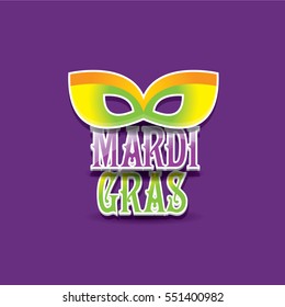 mardi gras vector background with mask and text.vector  mardi gras label or icon design template