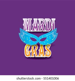mardi gras vector background with mask and text.vector  mardi gras label or icon design template