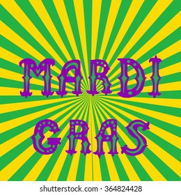 Mardi gras. Vector hand lettering. greeting card Mardi gras.