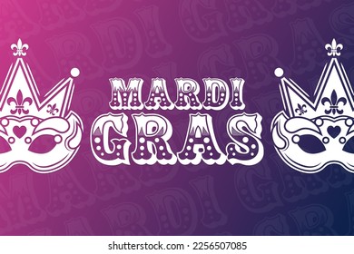 Mardi Gras. Vector illustration. Holiday poster