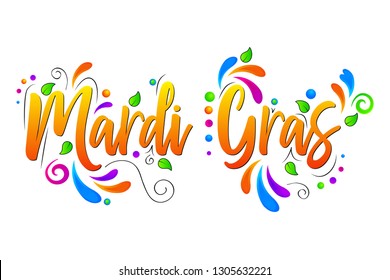 Mardi Gras vector isolated illustration on white background