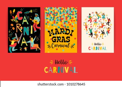 Mardi Gras. Vector templates for carnival concept and other users