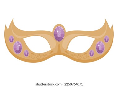 mardi gras yellow mask icon