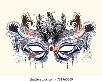 Mardi Gras(Golden carnival mask )