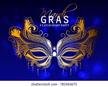 Mardi Gras(Golden carnival mask )