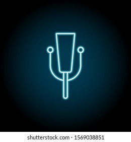 Mardi grass, bell blue neon icon. Simple thin line, outline vector of mardi gras icons for ui and ux, website or mobile application