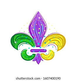 Mardi grass icon. Traditional cartoon. Wall stickers