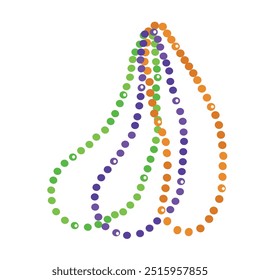 Mardigras beads icon clipart avatar logtotype isolated illustration