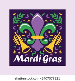 Mardigras Mask and Hat Background