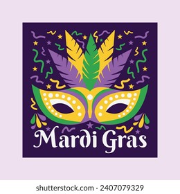 Mardigras Mask and Hat Background