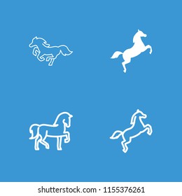 Mare icon. collection of 4 mare filled and outline icons such as . editable mare icons for web and mobile.