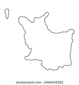 Mare Island Karte, administrative Division von Neukaledonien. Vektorillustration.