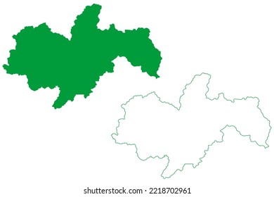 Marechal Floriano municipality (Espírito Santo state, Municipalities of Brazil, Federative Republic of Brazil) map vector illustration, scribble sketch Marechal Floriano map