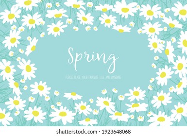 Material de fondo Margaret con la imagen de la primavera