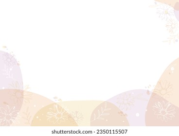 Margaret flower background, warm colors