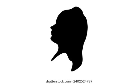 Margaret Tudor, black isolated silhouette