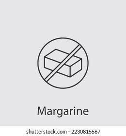 margarine icon vector icon.Editable stroke.linear style sign for use web design and mobile apps,logo.Symbol illustration.Pixel vector graphics - Vector
