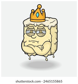 Margarine Mascot Character Cartoon With Jealous expression. For brand, label, packaging and product. Vector Illustrations